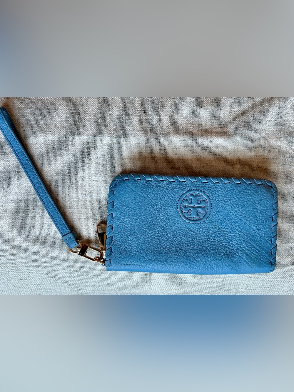 Tory Burch Blue Wristlet Wallet